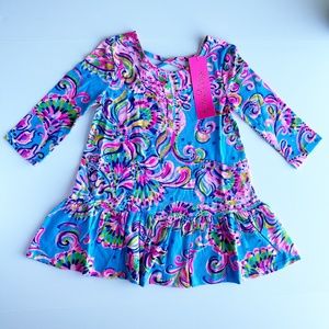 NWT Lilly Pulitzer Girls Jena Dress Multi Mermaid Grotto Size XS (2-3)